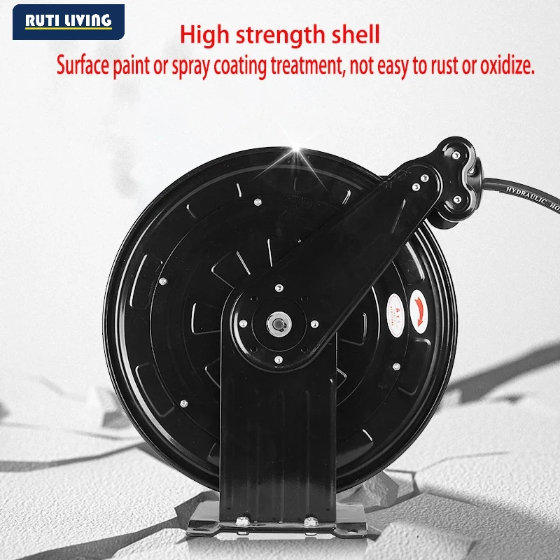 Compressor Hose Reel Retractable 6m Automatic Rewind Tool Commercial Reel With Swivel Bracket Quick Coupler Air Compressor