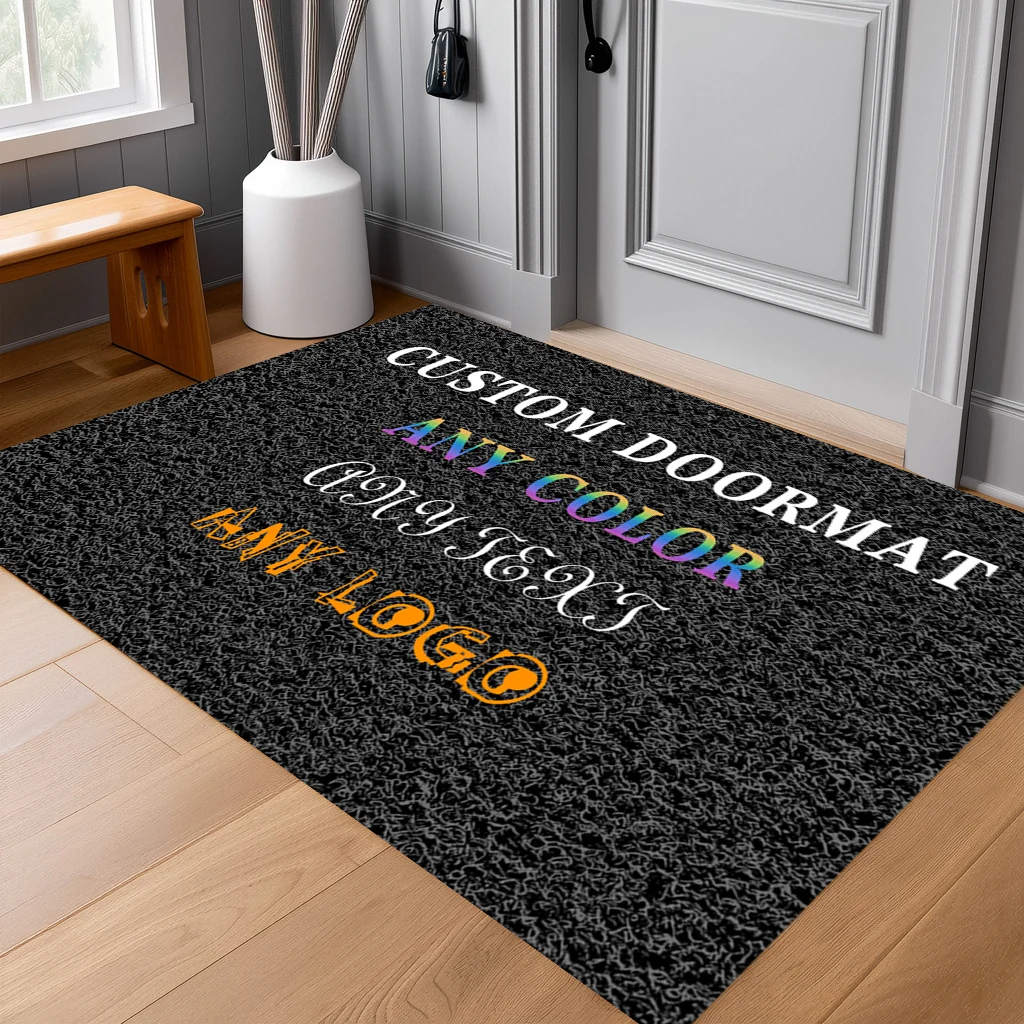 

Custom Entrance Mat 8mm Anti-slip Rug Home Entryway Sole Cleaning Dust Removal Carpet Any Color Photo Logo Personalized Doormat