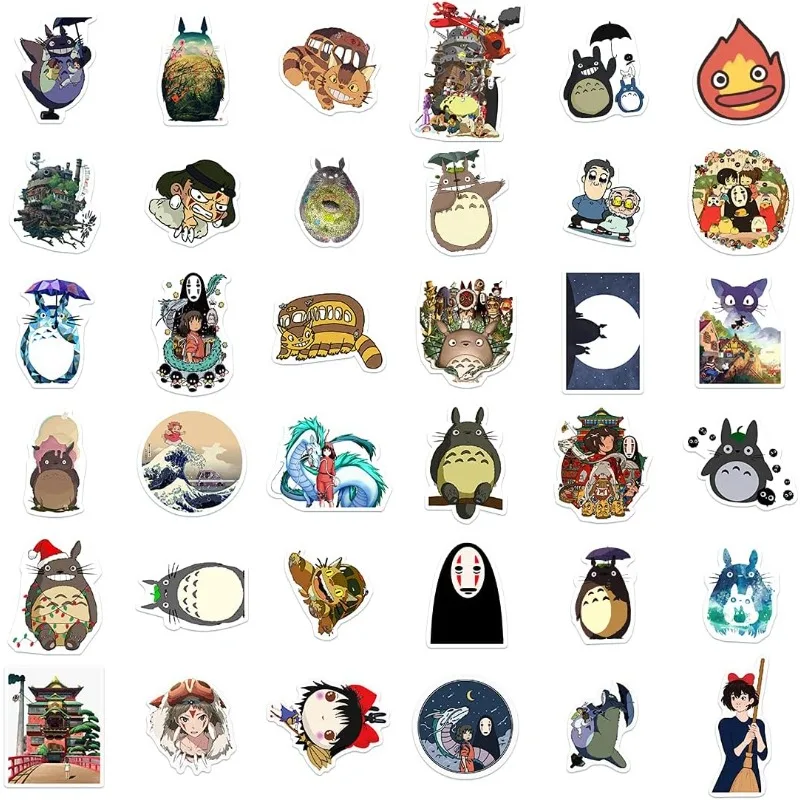جديد Agan Studio Ghibli ملصقات 100 قطعة مقاوم للماء الفينيل أنيمي ملصقات للأطفال المراهقين الكبار سكيت الكمبيوتر المحمول