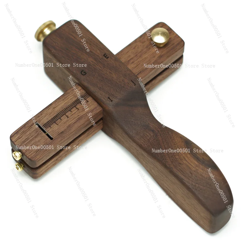 

DIY Leather Craft Leather Belt Cutter Adjustable Strip Manual Cutting Tool Walnut Material Professional