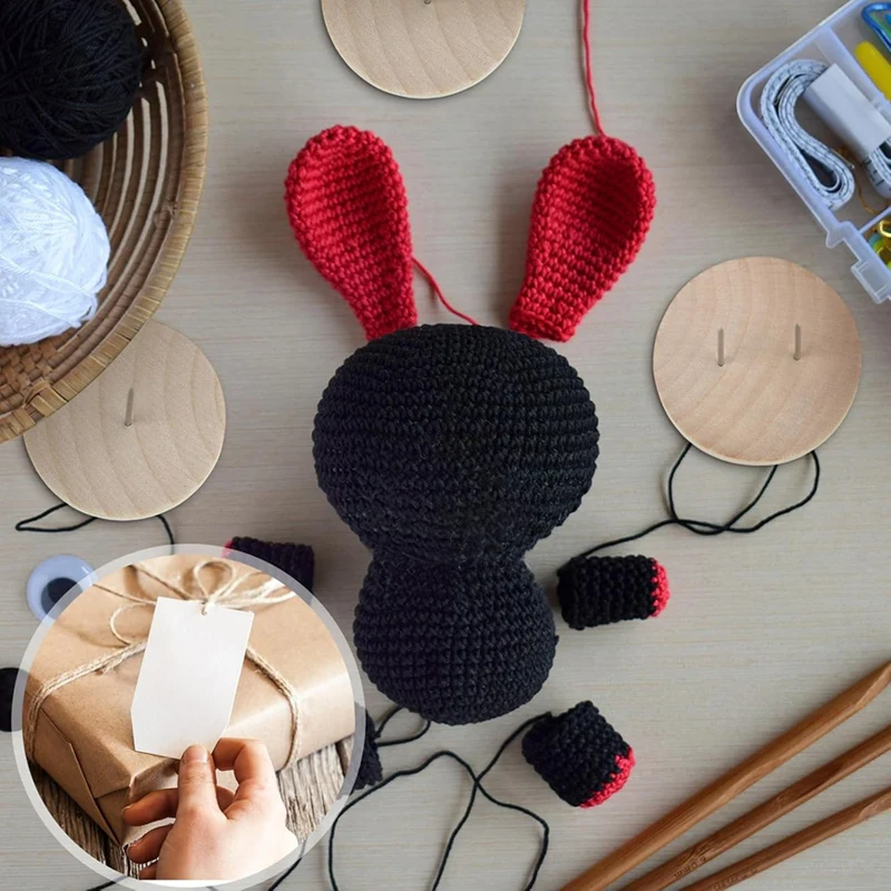 Crochet Doll Stand Single Double Steel Needle Doll Stand Felt Animal Doll Toy Wooden Base Support Action Figure Stand-A27R