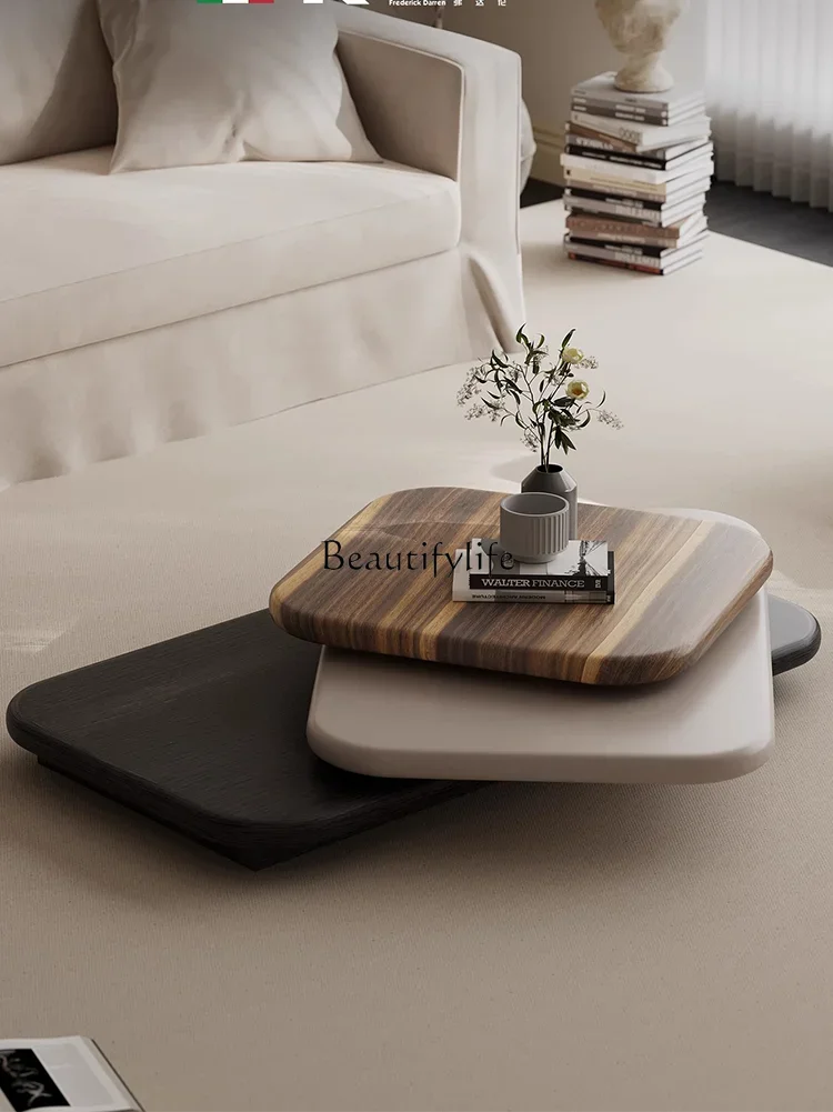 

PSmall Apartment Rotating Coffee Table for Home Living Room Vintage Italian Minimalist Coffee Table