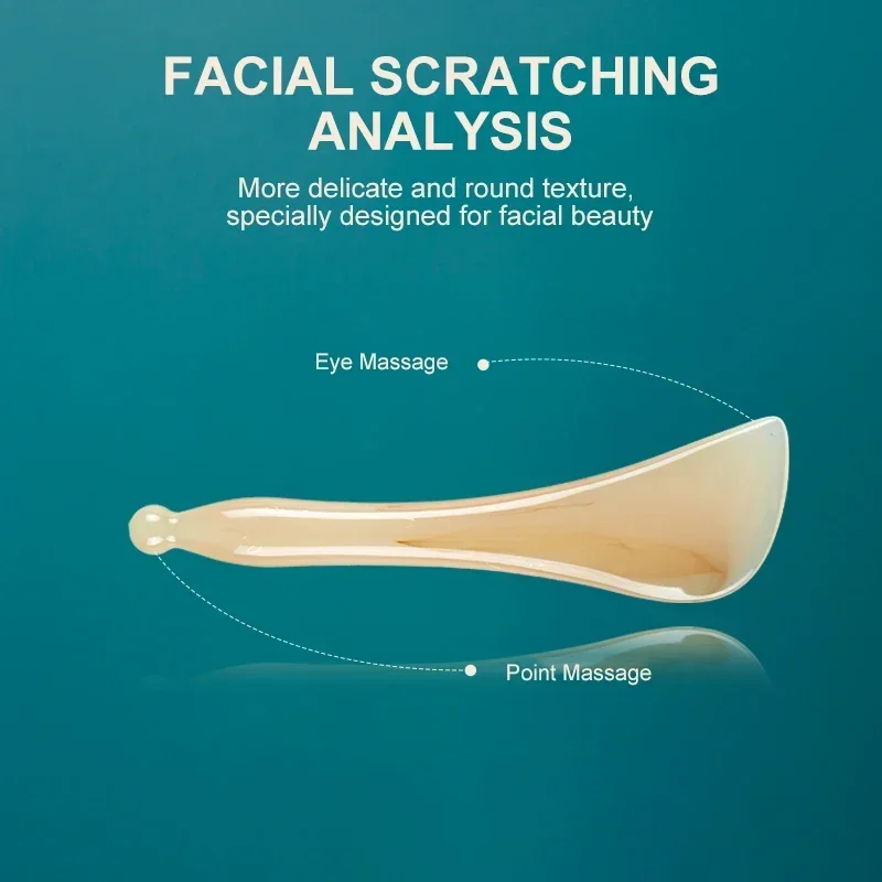 얼굴 스크래핑 구아샤 보드 송진 얼굴 마사지 롤러, 목 눈 혈액 순환 촉진, 스킨 케어 도구