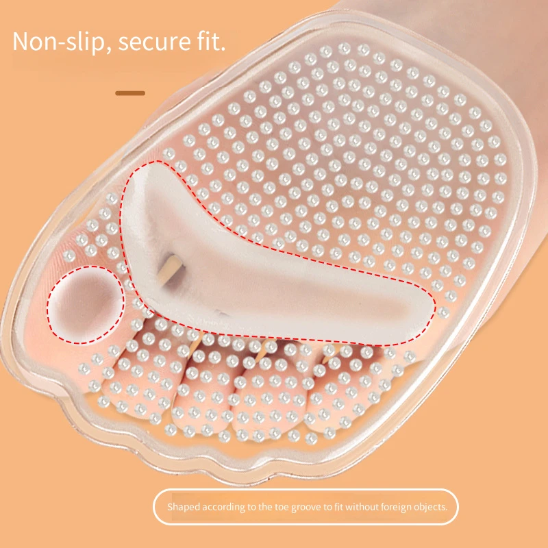 Silicone Forefoot Pads for Women High Heels Half Insoles Anti-slip GEL Self-adhesive Shoe Pad Foot Pain Care Inserts Cushion