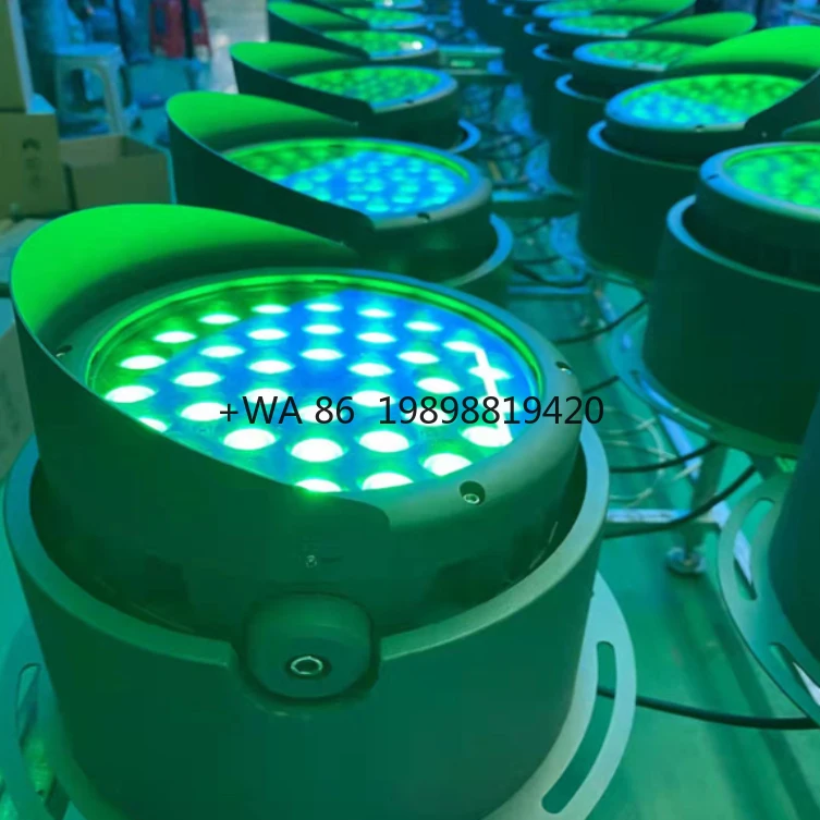 

Светодиодные прожекторы 12 Вт 24 Вт RGBWUVA Семицветный DMX512 Внешний подземный прожектор с регулировкой угла луча