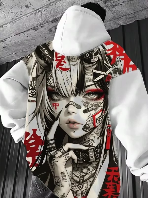 Japanese Anime 3d Print Hoodie Men Women Fashion Sexy Samurai Tracksuit Casual Hoodie Sweatshirt Autumn Winter Clothes Y2k Coat