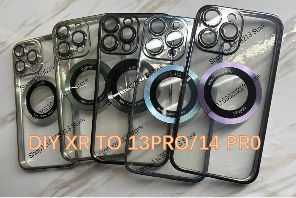 for diy xr to 13pro  ,xr to 14pro  protective  case  with magnet，for xr into 13pro ， for  xr into 14pro，xr like 13pro and  14pro