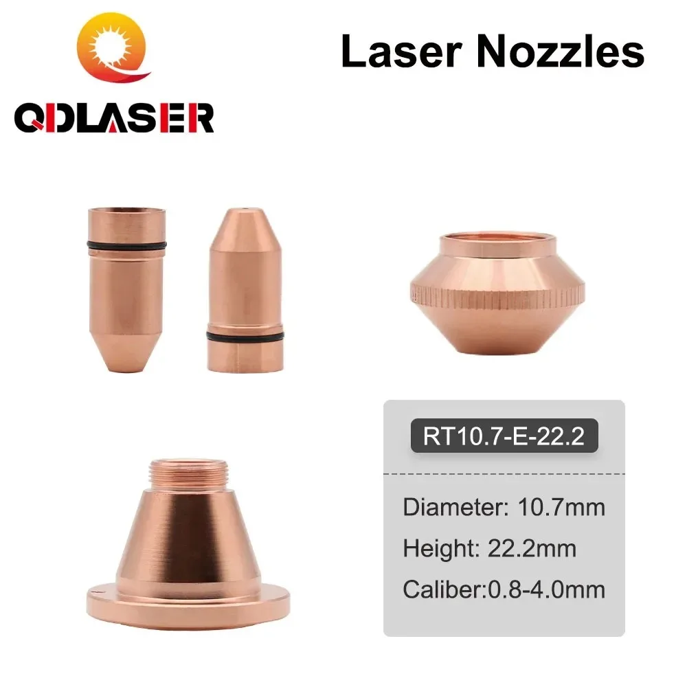 

QDLASER Bullet Laser Nozzle Single/Double Layer Caliber 0.8 - 4.0 For CINCINNATI Lasermech Fiber Laser Cutting Machine 1064nm