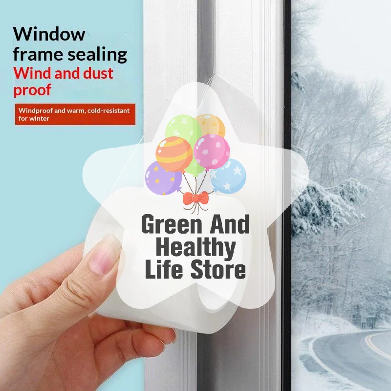 Window Insulation For Winter Weather Sealing Tape Residue Free Clear Window Draft Isolation Sealing Film Tape For Doors Windows