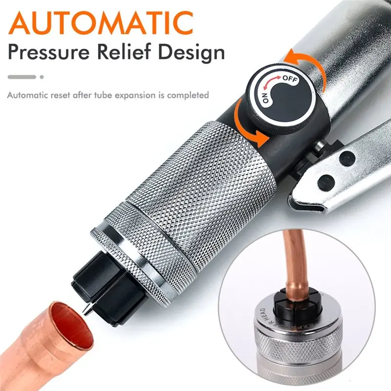 ABYN-Heavy-Duty HVAC koperen pijp stuikgereedschapskop, 45 mm stuikkop, voor hydraulische buisexpander grote expansiekop, 45 mm