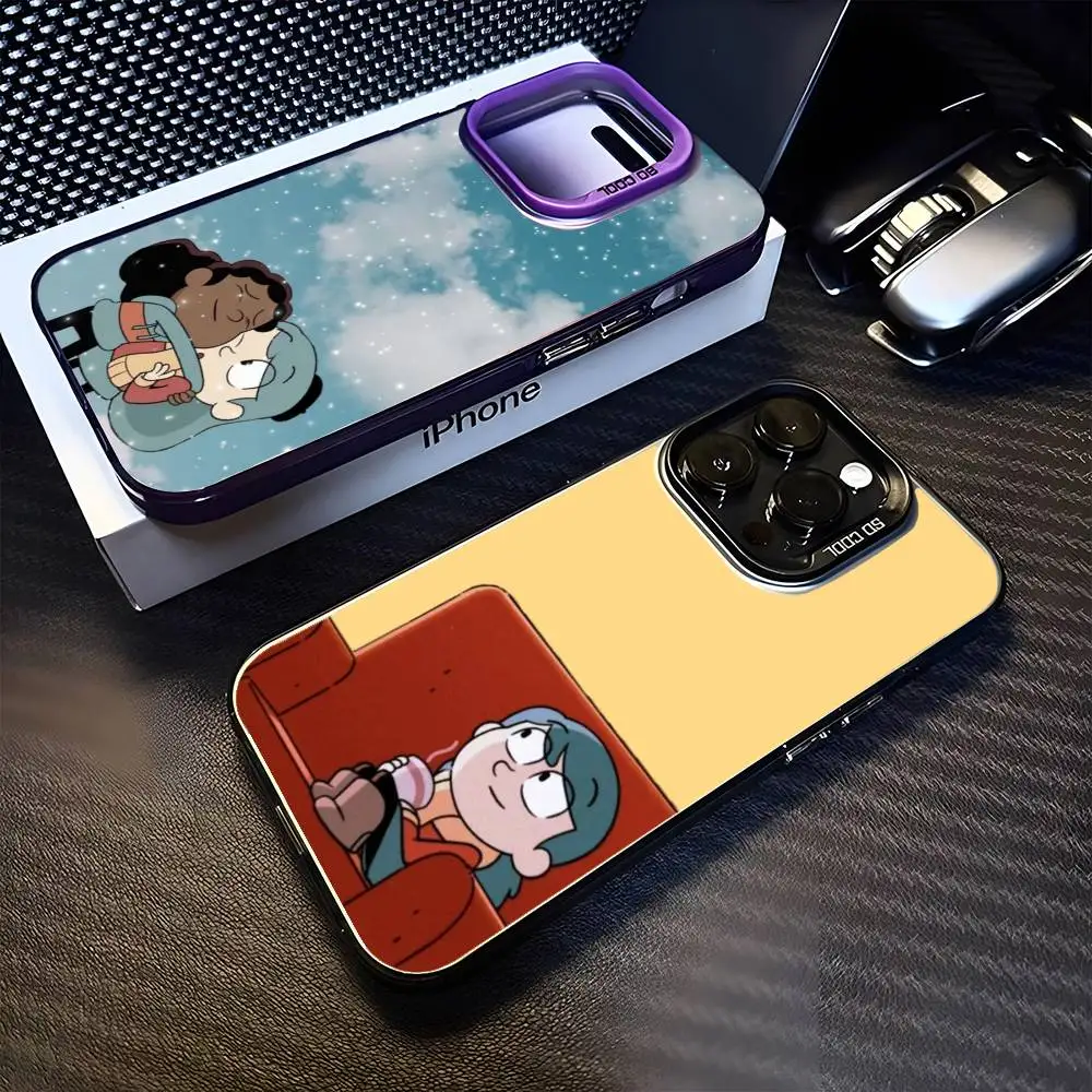 

Cartoon H-Hildav Phone Case For iPhone 16,15,14,13,12,11,Mini,Pro,MAX Black Matte Shockproof Cover