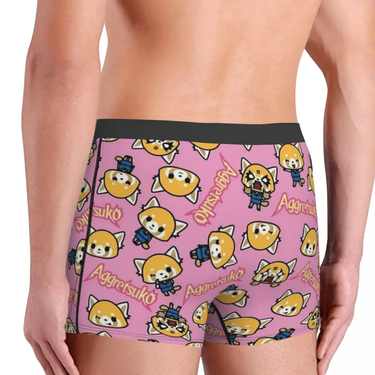 مخصص الذكور الجدة اليابان أنيمي Aggretsuko الكرتون الملابس الداخلية سراويل داخلية للرجال تمتد السراويل سراويل داخلية #4