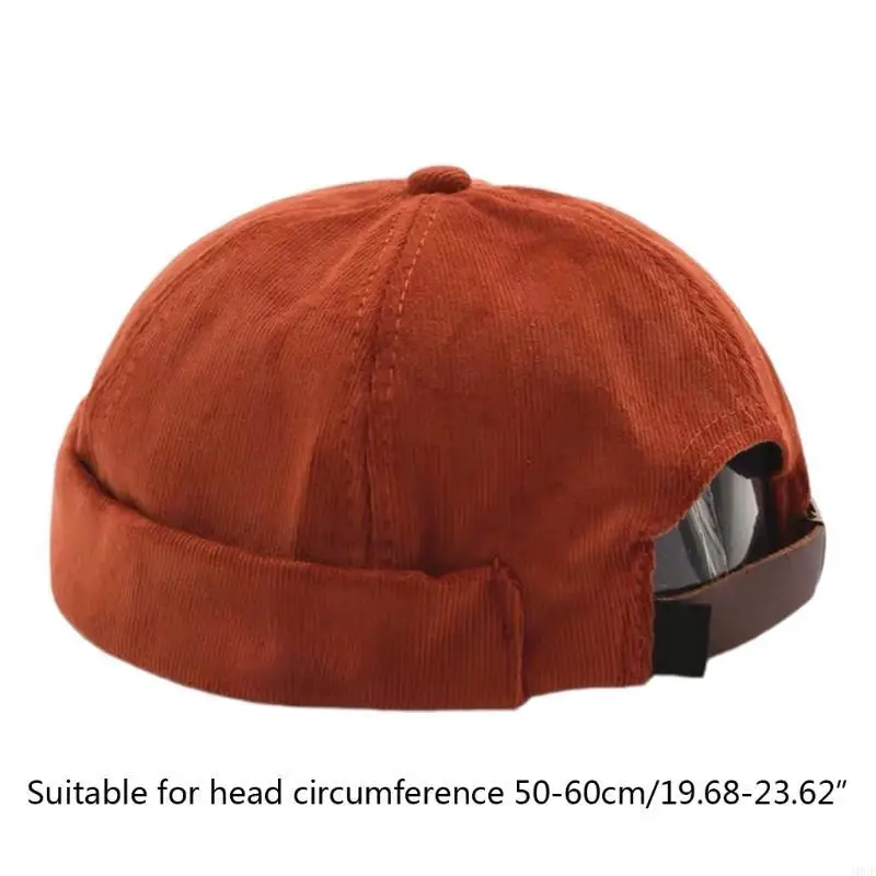 قبعات بدون حواف مصنوعة من سروال قصير مع ديكور من القماش على الطراز القديم