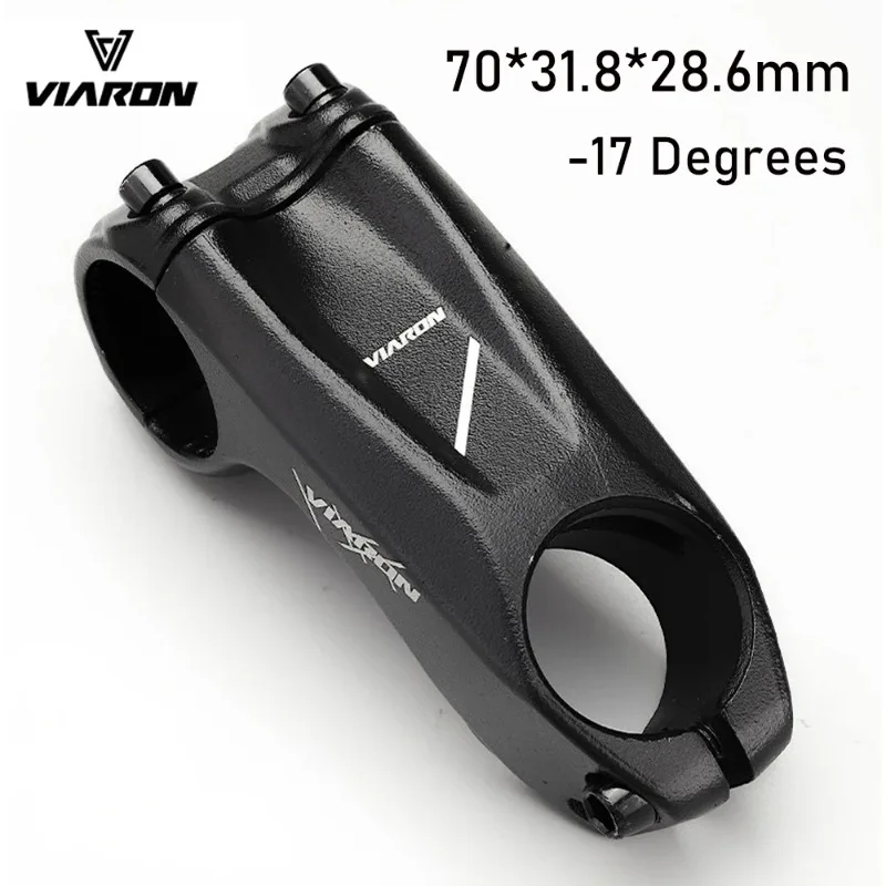 Viaron Mountain Road Bike handlebar stem 70mm -17 Degrees Power bicycle stem 31.8 Ultralight stem Aluminum Alloy Riser