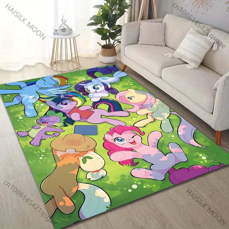

MINISO My Little Pony Print Cartoon Carpet for Living Room Bedroom Kid's Room Home Decor Area Rug Sofa Cloakroom Mat for Gifts