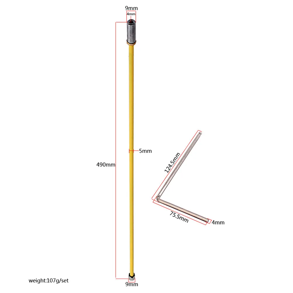 Professional 2 Way Truss Rod 490Mm Double Course Metal Guitar Truss Rod for Neck Warping Correction Lightweight High Strength