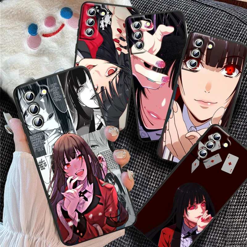 

J-Jabami Y-Yumeko Kakeguruis For Samsung Galaxy S24 S23 S22 S21 S20 FE S10 S10E Plus Ultra Pro Lite 5G Black Soft Phone Case