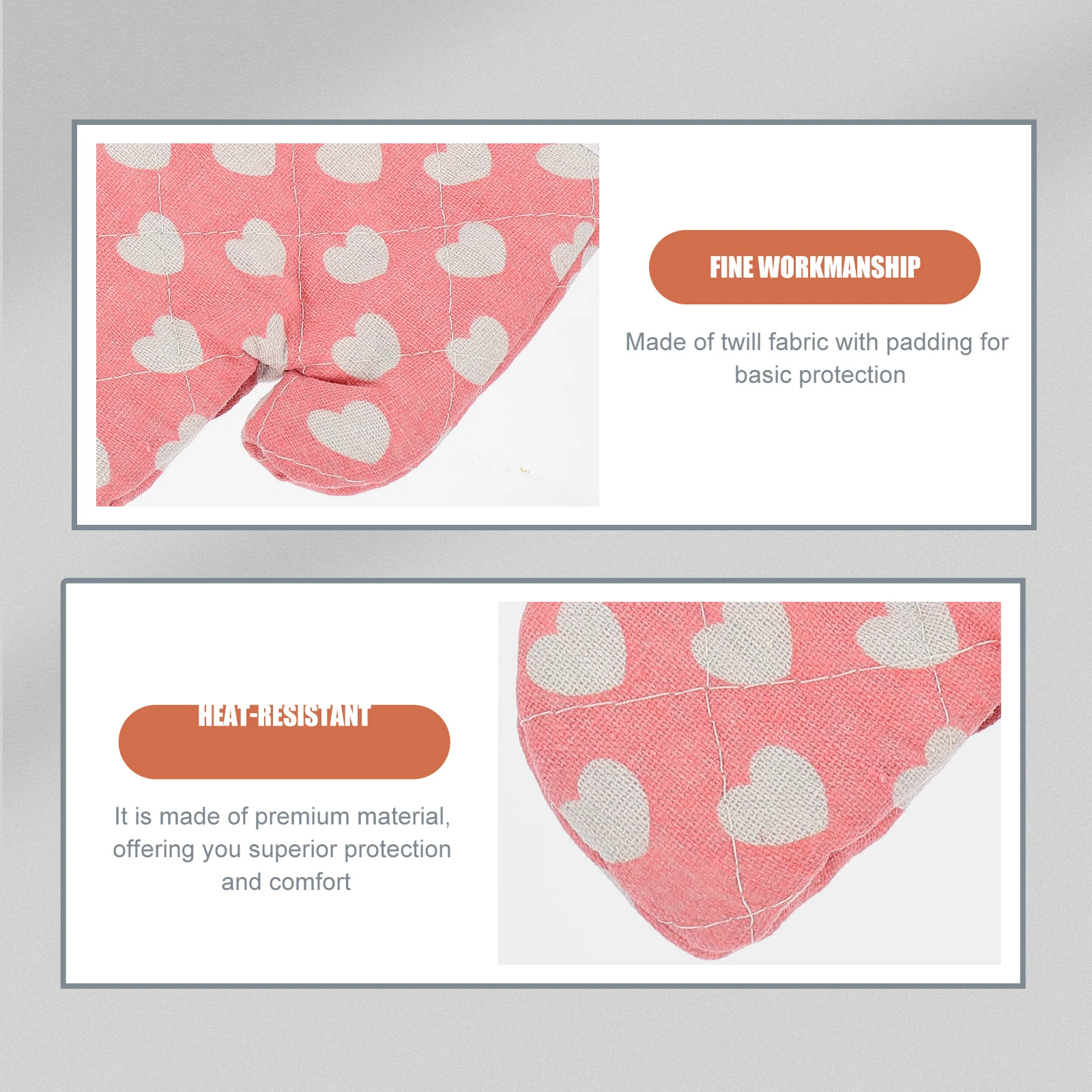 

2Pcs Pink Oven Mitts Heat Resistant Cotton Cooking Baking Kitchen Gloves Rope Hanging Small Oven Mitts Baking Mitts,