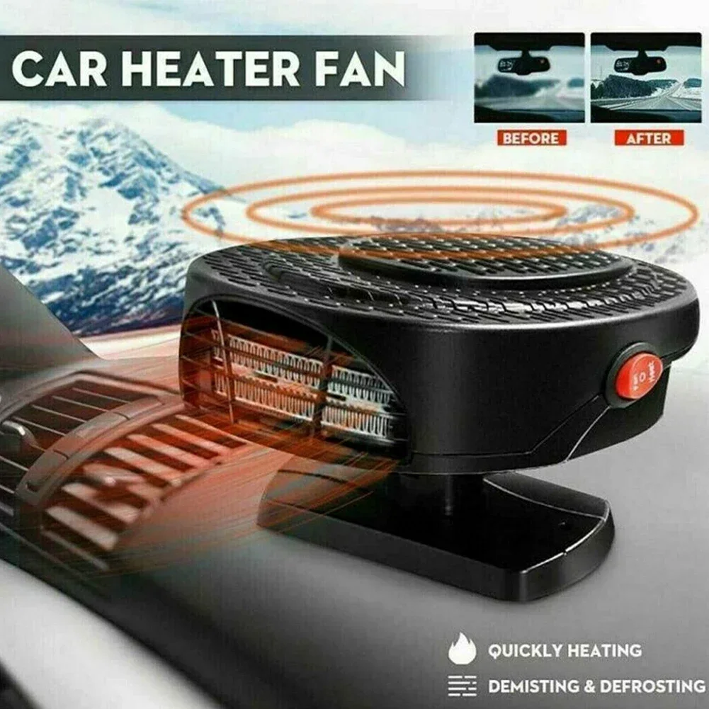 12V/24V Car Heater Fan 500W Car Heater Electric Cooling Heating Auto Windshield Defroster Defogging Demister Car Anti-Fog Heater