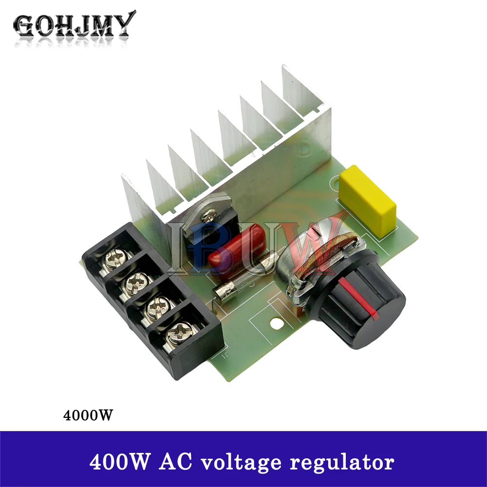 4000W imported high-power thyristor electronic voltage regulator with adjustable light, speed, temperature