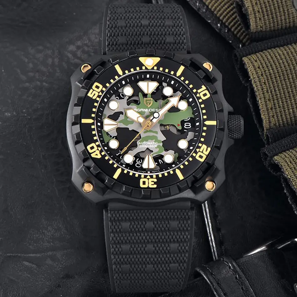 PAGANI DESIGN новые механические мужские часы со скелетом, лучший бренд, водонепроницаемые автоматические часы из нержавеющей стали NH35, часы с сапфировым стеклом