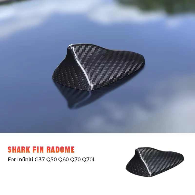 

Для Infiniti G37 Q50 Q60 Q70 Q70L настоящая сухая крышка антенны из углеродного волокна, отделка, внешнее украшение, модификация, аксессуары