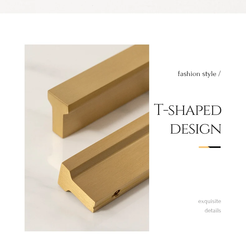 Long brushed brass furniture handle — supplier illustration 16
