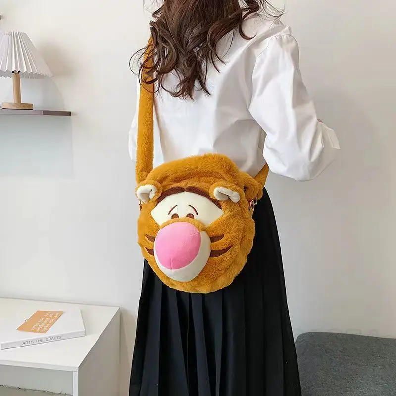 Disney – sac à bandoulière en peluche, nouvelle collection, sac à main en peluche, dessin animé, grande capacité, tendance, mode, une épaule Oblique pour femmes