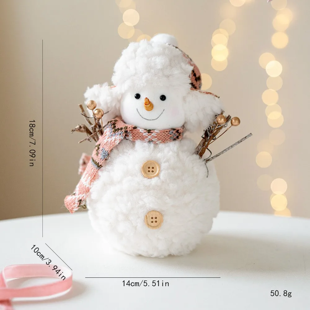 

Cute Foam Snowman S M L White Snowman Soft Christmas Decor Dolls Christmas Desktop Decoration