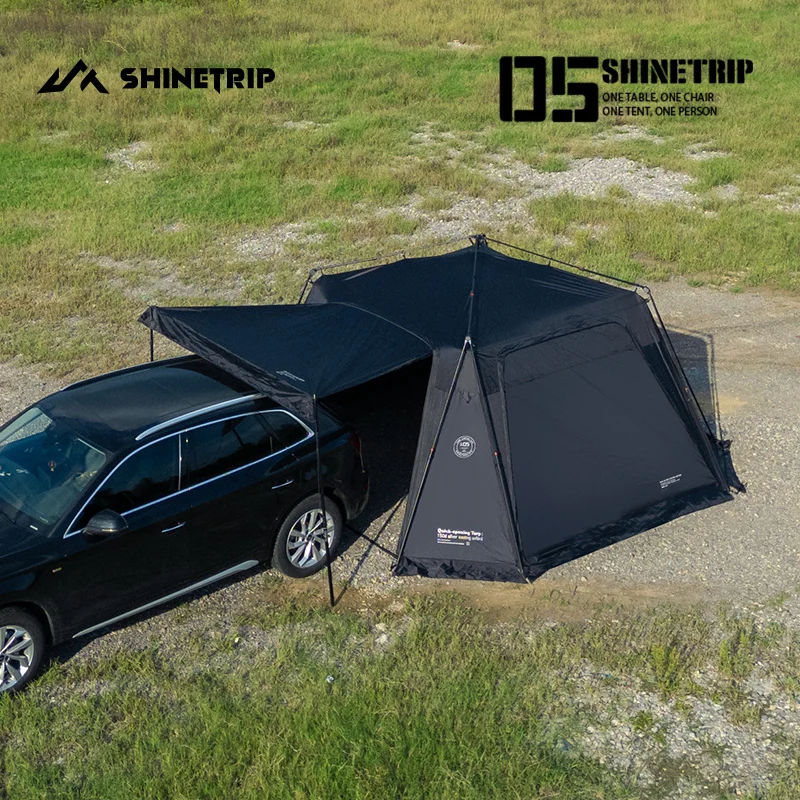 ShineTrip ドームタープセット ブラック ShineTrip ドームシェルター 
