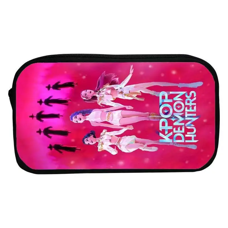 عشوائي 38 أنماط صندوق أعمى مقلمة كرتونية Huntrix ماجيك حقيبة أدوات مكتبية تخزين منظم لطلاب المدارس الابتدائية #4