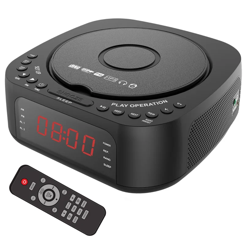 

A25P Protable DVD Player FM Alarm Clock Bluetooth Speaker Music Player Home CD Player EU Plug