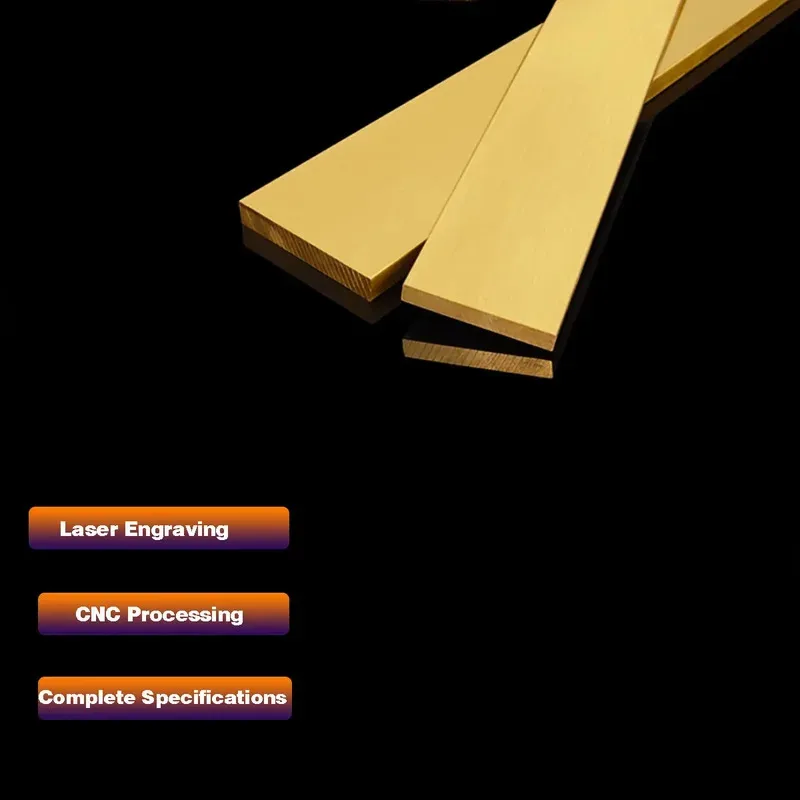 

H59 Brass Flat Bar 2/3/4/5/6mm Thickness Solid Rectangular Stock Custom Cut to Size