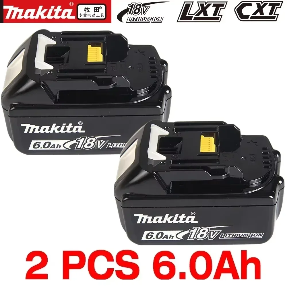 Genuine Makita 18V Battery 6Ah， Li-ion Replacement Battery，for makita 18 v battery， BL1850 BL1860B BL1860 BL1840B BL1830B BL1830