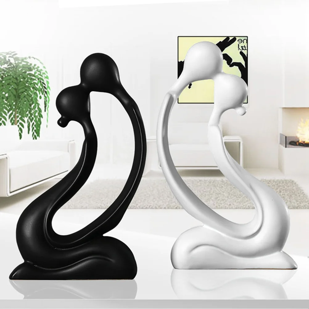 

Couple Gift Ornaments Wedding Statue Couples Sculpture Decor White Statues for Home