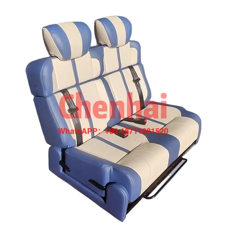 

Customized Newest Style 3 Or Mor Folding Convertible Bed Seats For RV Van Camper Front Swivel Luxury Seats Motorhome Seats