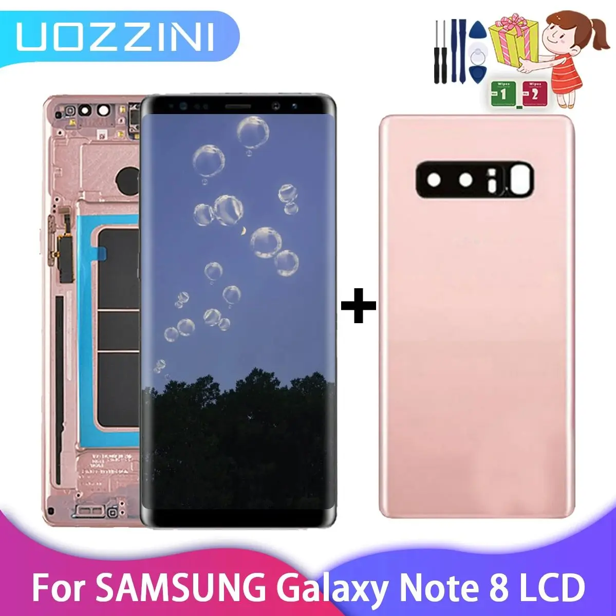 OLED Small Size For Samsung Galaxy Note 8 N9500 N950FD N950U SM-N950A LCD Display Touch Screen Digitizer Assembly With/No Frame