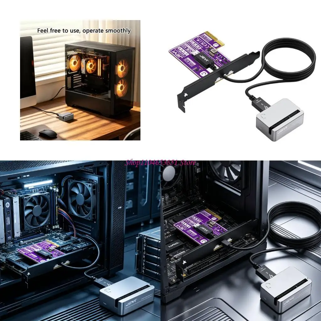 External PCIe Slot Extension with PCIE4.0 Connection and PCIE3.0 Support for Compatible Desktop Boards