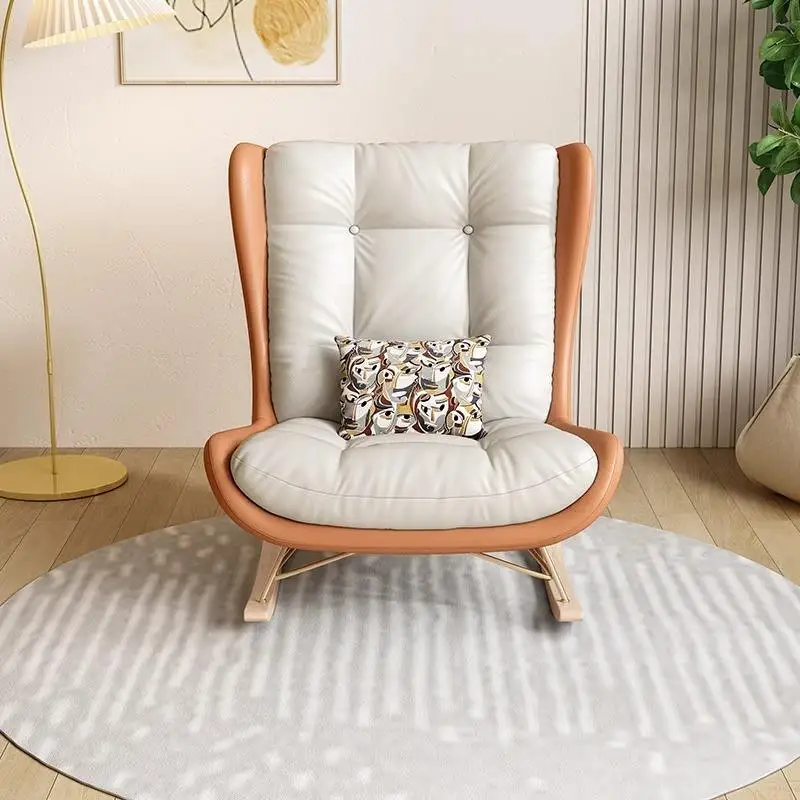 ￥%Modern Luxury Nordic Living Room Large Rocking Lounge Sofa Adults Lazy Reclining Relax Reading Magical Padded Furniture