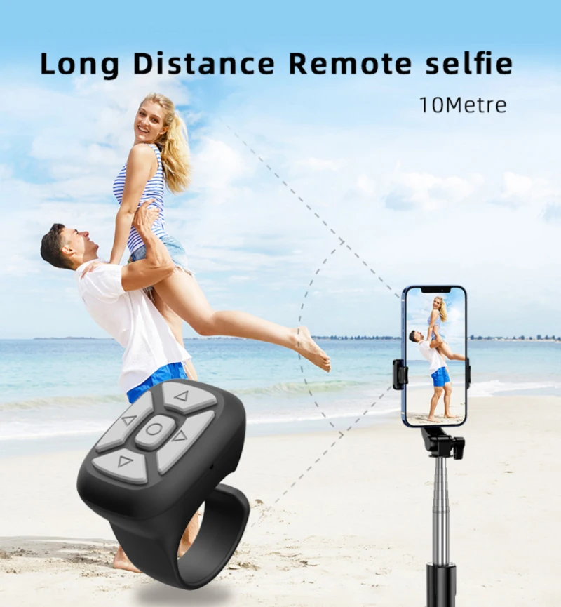 Control remoto Bluetooth Mini yema del dedo Botón multimedia inalámbrico Control remotoSmartphones/tabletas ﻿