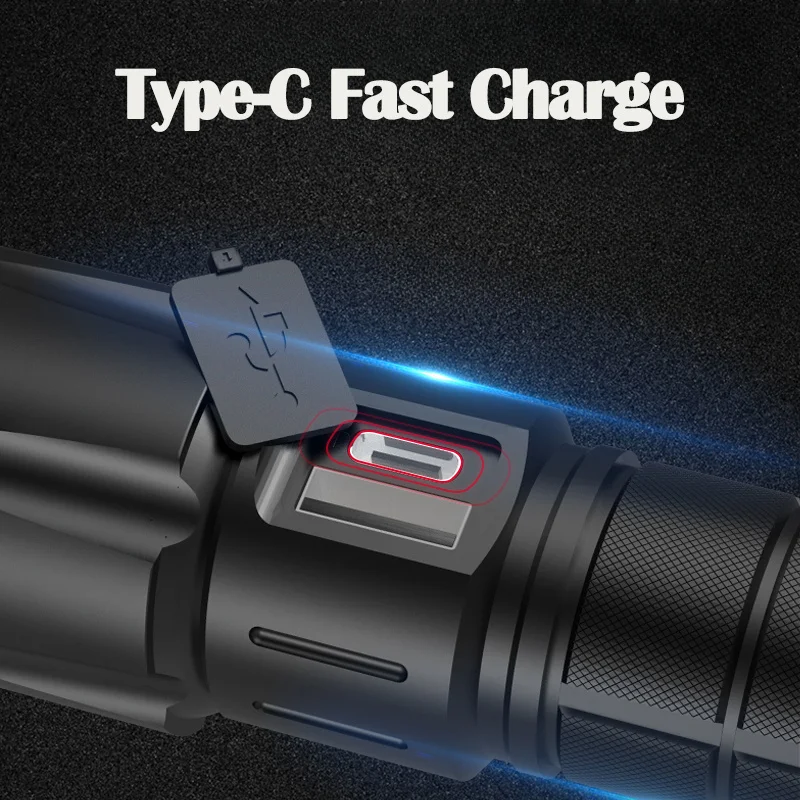 365nm UV Flashlight with Filtered XHP50 LED 26650 Rechargeable Black Light Torch for Resin Curing ,Scorpion & Pet Urine Finding