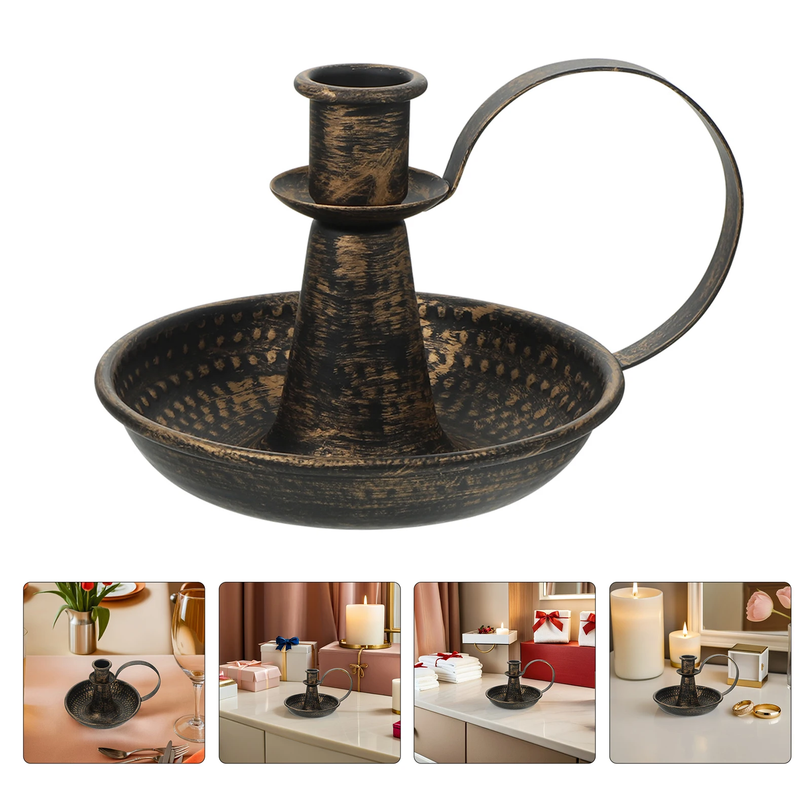 

Vintage Holders Rustic Wrought Iron Farmhouse Decorative Candlesticks For Pillar Taper Tea Light Candles Dining