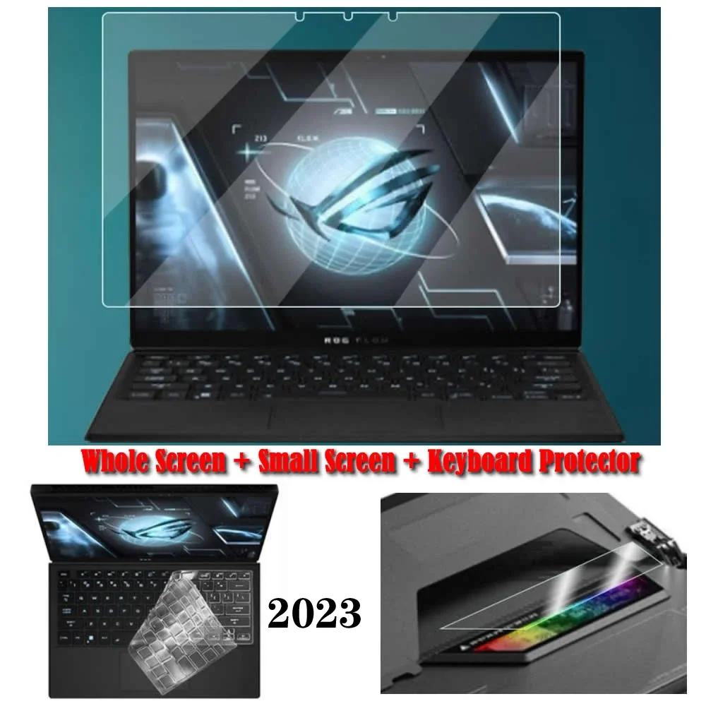 Anti Glare Scratch Whole Screen + Small Screen + Keyboard Protector For ASUS ROG Flow Z13 GZ301V 2023 / GZ301 2022 Laptop