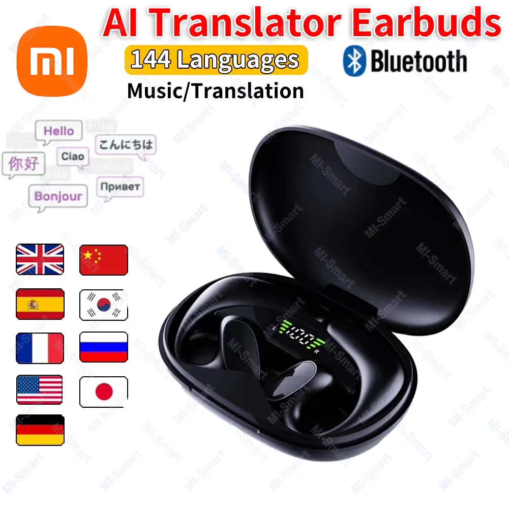 Xiaomi Wireless Language Translation Earbuds Bluetooth-Compatible Translation Earphones Long Battery Life for Travel Business