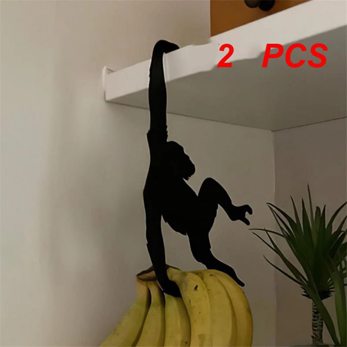 Kitchen Wall Door Metal Hook Key Hanger Cat Tail Monkey Shaped Decor Holder Clothes Storage Rack Seamless Hook Tool