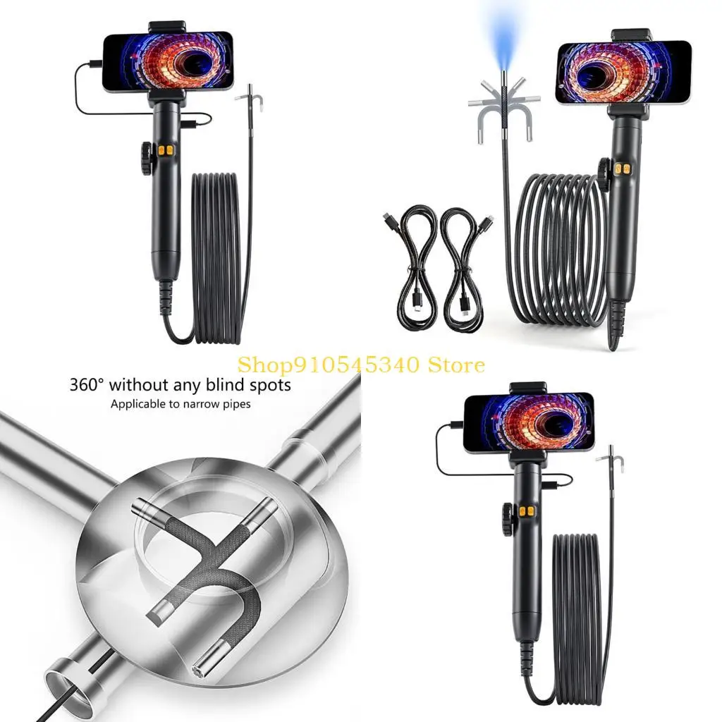 

U2JA 6/8 мм объектива эндоскоп камера промышленная эндоскоп камера 360 градусов Артикуляция Borescope Camera