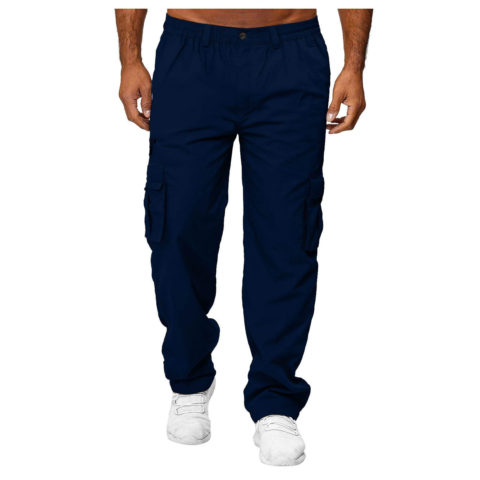 Pantalon Cargo pour Homme, Fermeture Éclair à lèvent, Taille Ajustée, FJM, Décontracté, Multi-Poches, Droit, dehors, Extérieur, Été