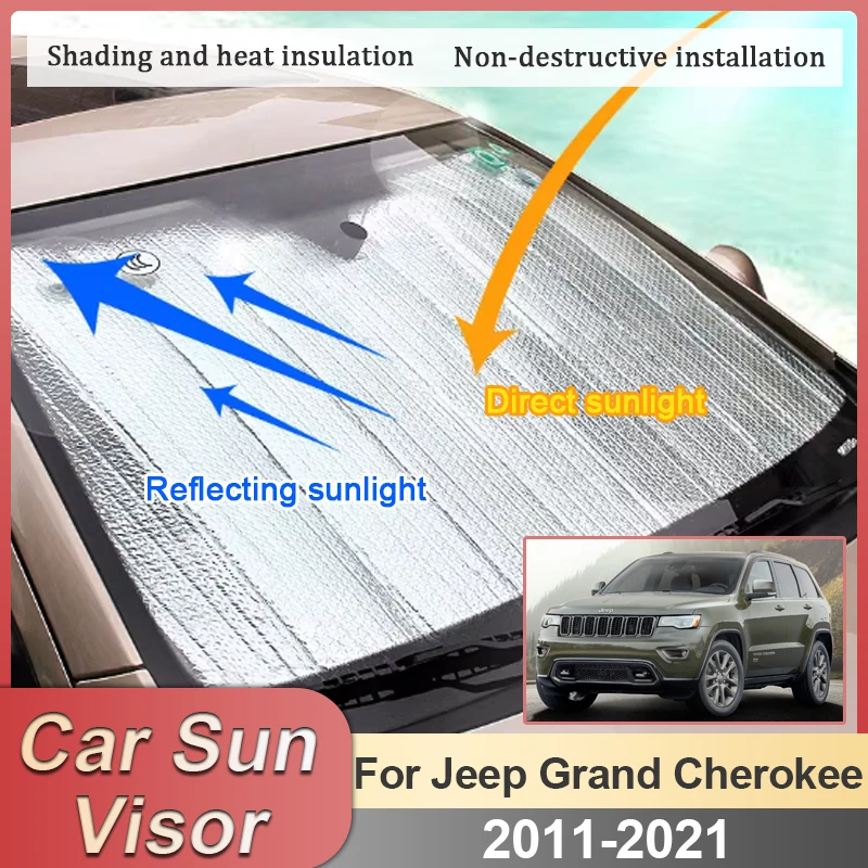 

Sun Visor Car For Jeep Grand Cherokee WK2 2011~2021 Auto Windshield Surround Sunshades Side Windows Visors Cover Car Accessories