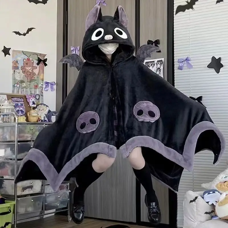 

Korean Version Blanket Luna's Wonderful Journey Little Bat Blanket Flannel Nap Cloak Hooded