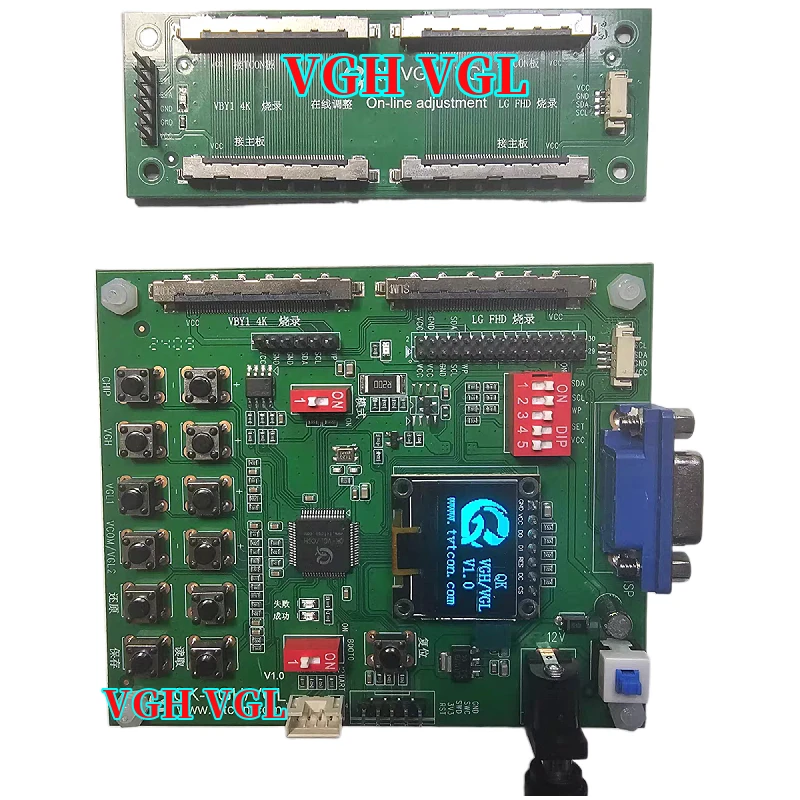 tcon programmer vgh vgl modified to fix broken Y color abnormal horizontal line